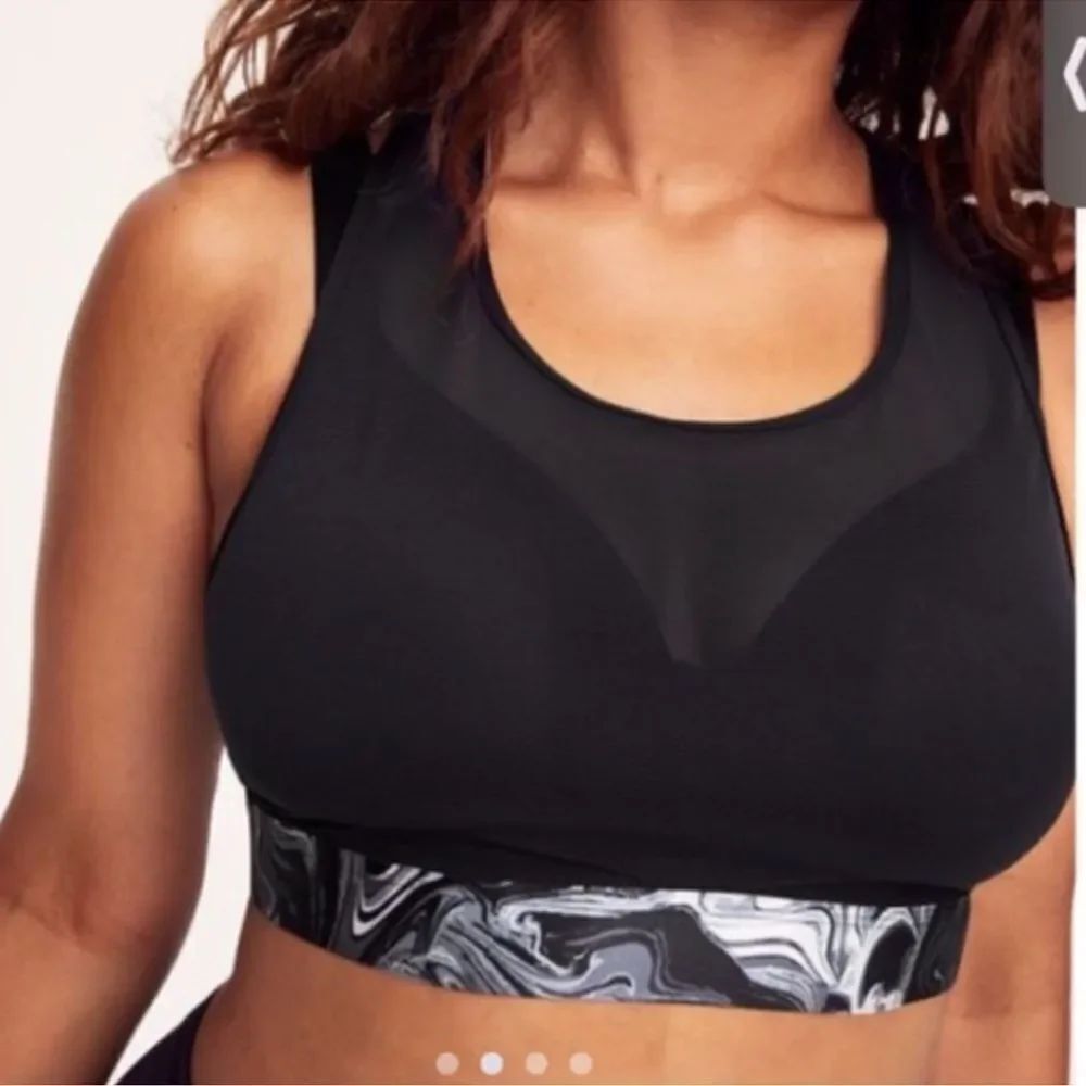 Adore Me Black and White Marble Sports Bra Size 42 DD